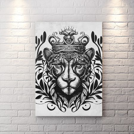 تابلو دکوراتیو طرح شیر وکتوری