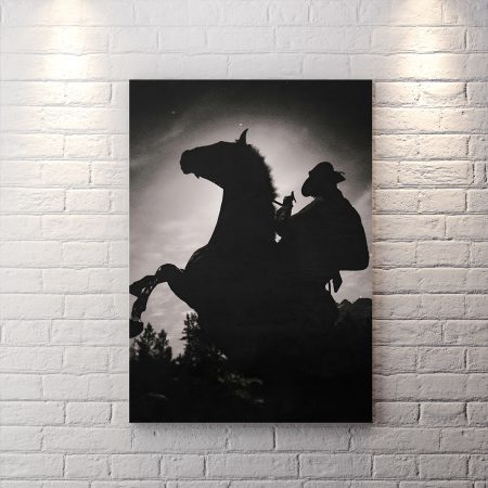 تابلو گیمین بازی red dead با تم سیاه سفید