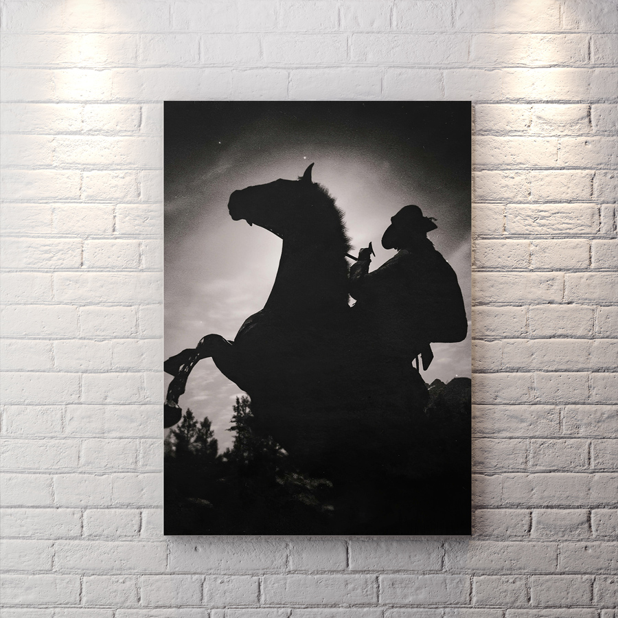 تابلو گیمین بازی red dead با تم سیاه سفید
