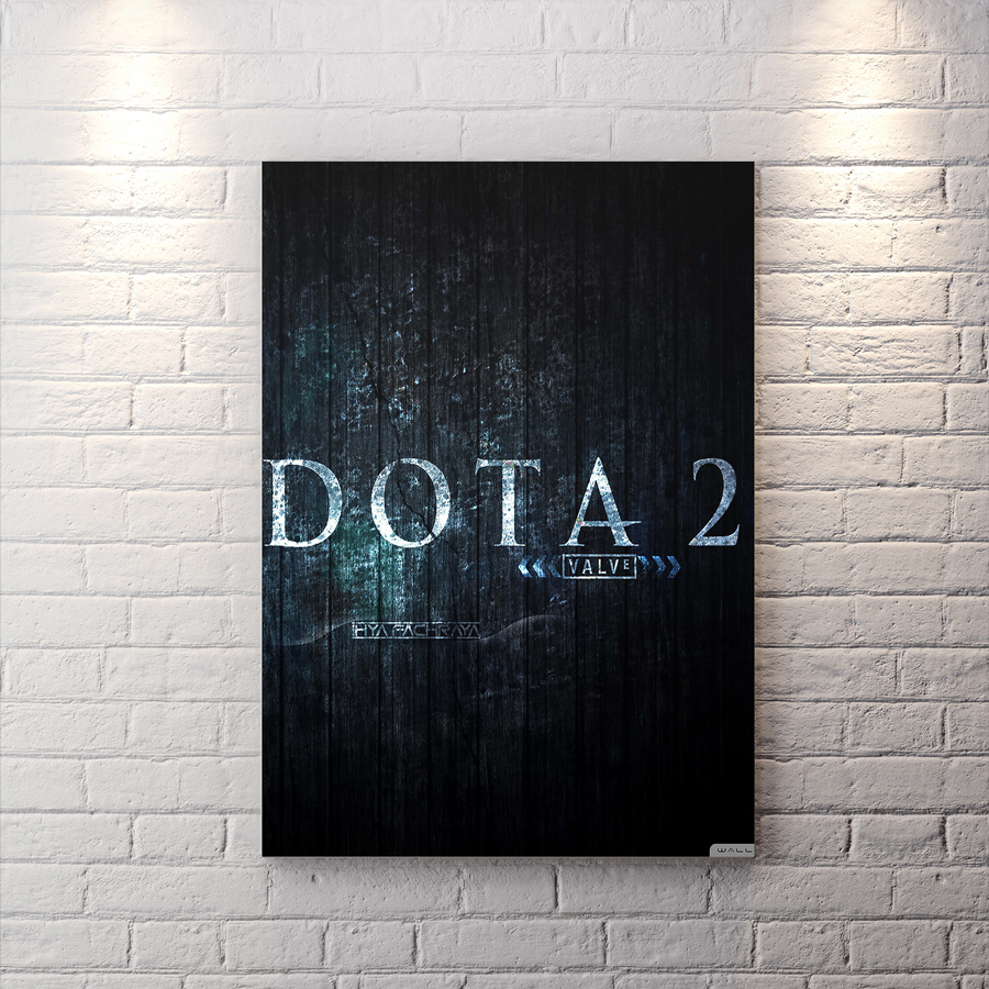 تابلو گیمینگ طرح ساده بازی dota 2 با زمینه تیره