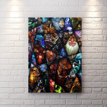 تابلو خاص و خفن گیمینگ طرح گرافیکی بازی dota 2 با تم تیره