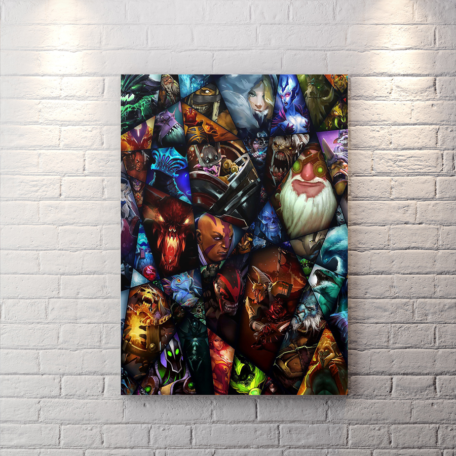 تابلو خاص و خفن گیمینگ طرح گرافیکی بازی dota 2 با تم تیره