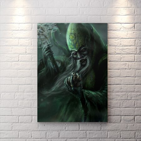 تابلو شاسی گیمینگ طرح شخصیت Necrolyte بازی Dota 2 با تم سبز و مشکی