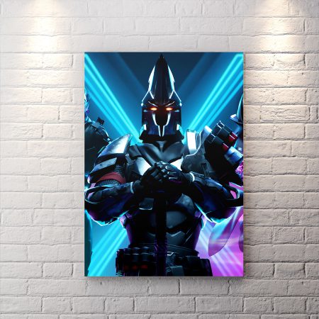 تابلو گیمینگ طرح شخصیت بازی Fortnite با تم آبی و مشکی
