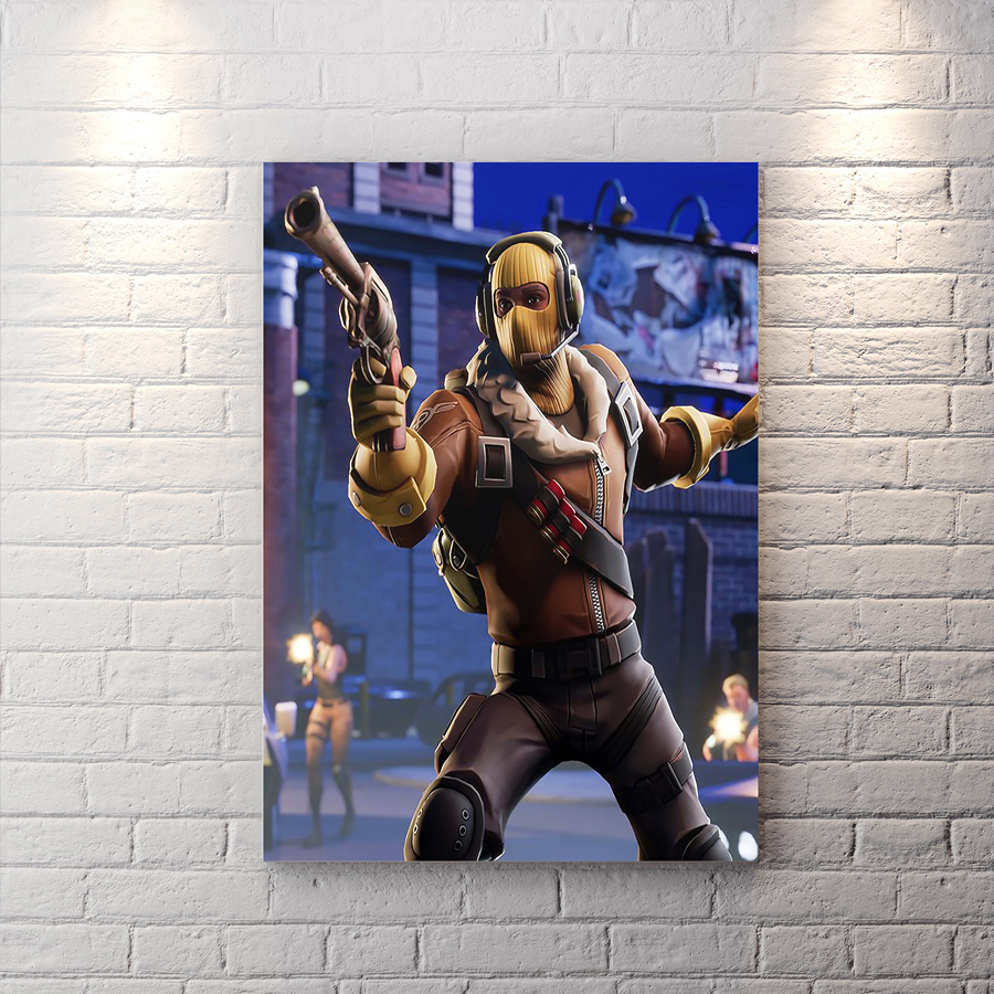 تابلو گیمینگ طرح Fortnite Raptor با تم شب