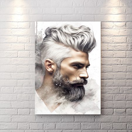 تابلو شاسی دکوراتیو آرایشگاه مردانه طرح مدلینگ مو