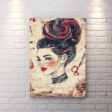 تابلو دیواری طرح ارایشگاه زنانه