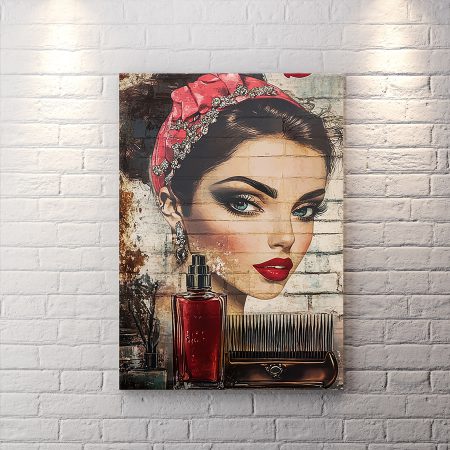 تخته شاسی سه بعدی طرح مدلینگ میکاپ و شینیون