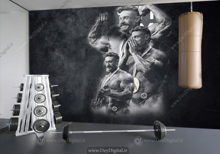 کاغذ دیواری سه بعدی برای باشگاه بدنسازی