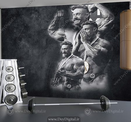 کاغذ دیواری سه بعدی برای باشگاه بدنسازی