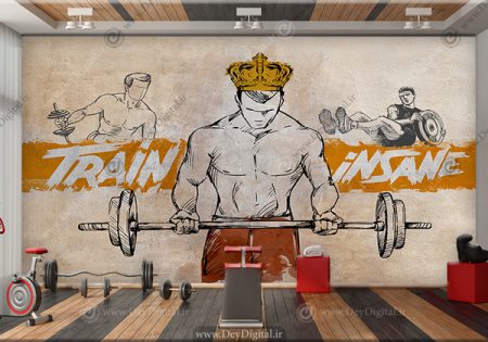 پوستر دیواری سه بعدی برای باشگاه فیتنس