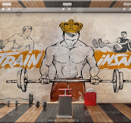 پوستر دیواری سه بعدی برای باشگاه فیتنس