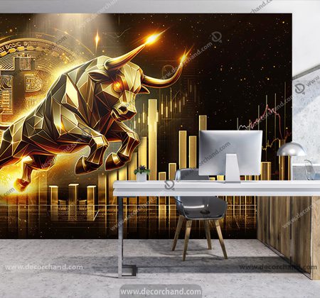 پوستر دیواری سه بعدی طرح ارز دیجیتال