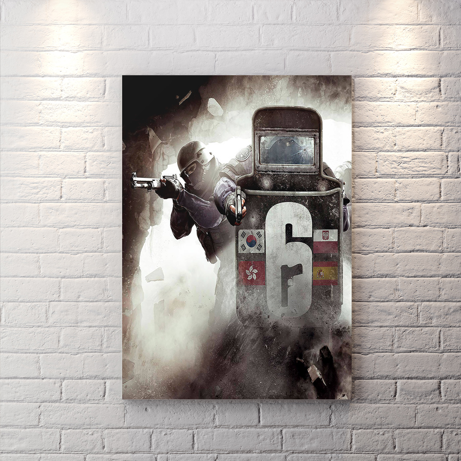 تابلو گیمینگ از بازی rainbow six طرح کلت و شاتگان