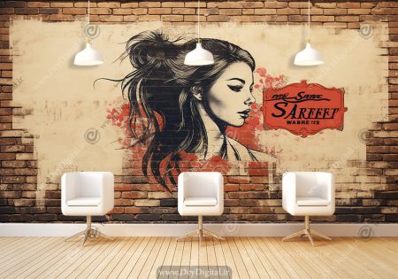 کاغذ دیواری سه بعدی برای سالن زیبایی