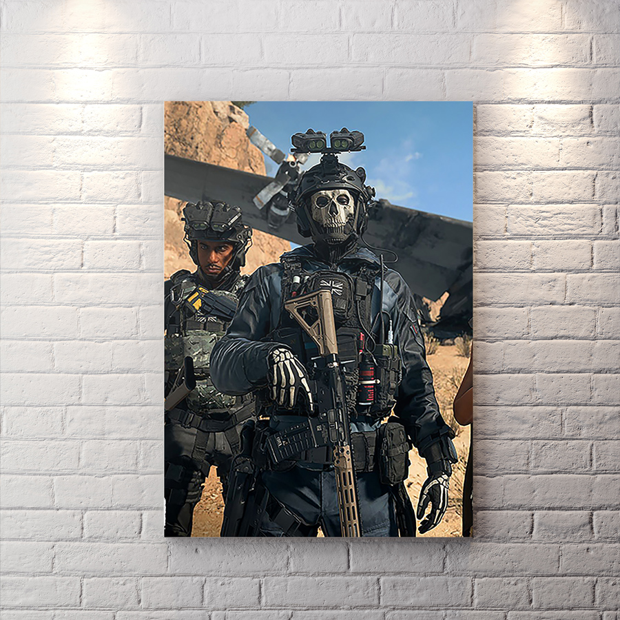 تابلو گیمینگ طرح Modern Warfare 2: Ghost تم صبح