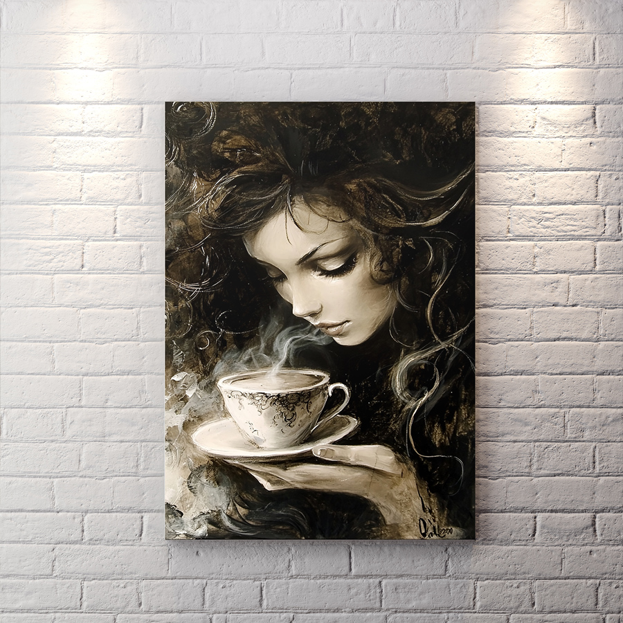 تابلو دکوراتیو طرح هنری برای کافی شاپ