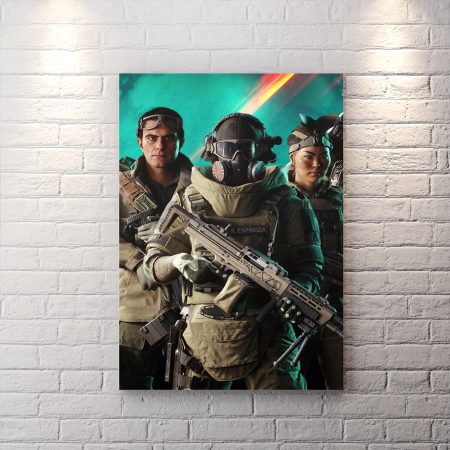 تابلو شاسی گیمینگ طرح شخصیت های Battlefield 2042 با زمینه روشن