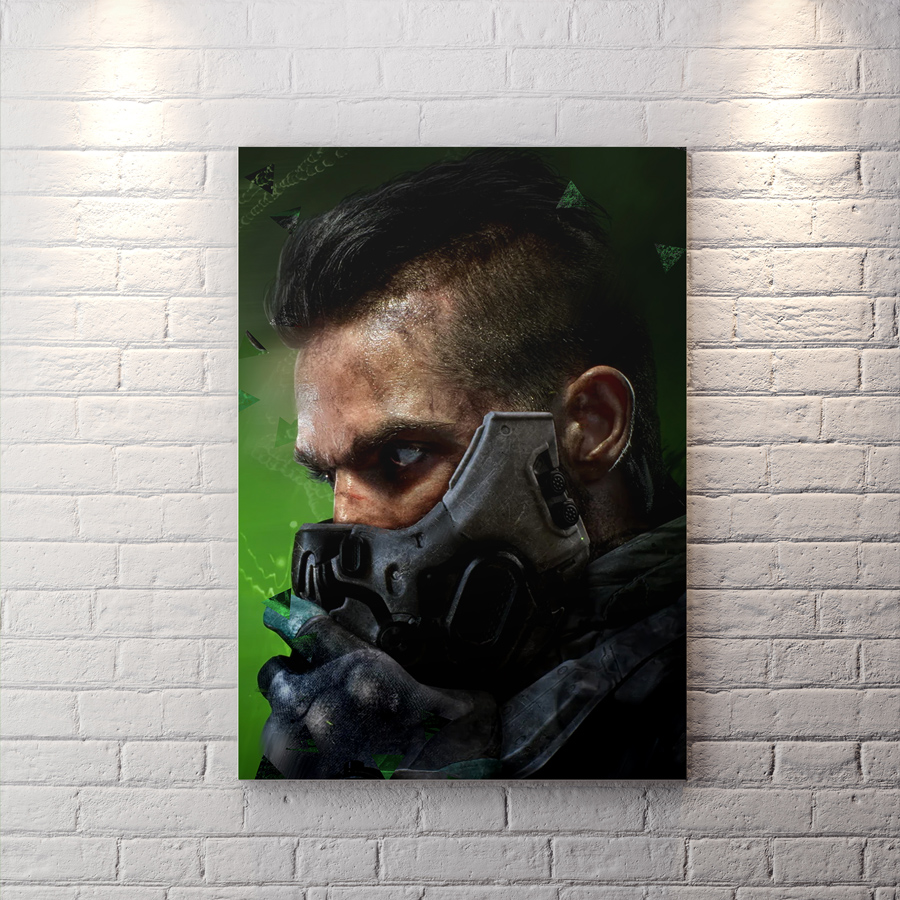 تابلو اتاق گیمینگ call of duty طرح شخصیت سواپ