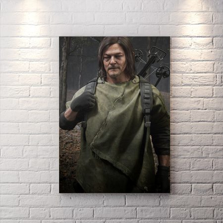 تابلو اتاق گیمینگ طرح اسکین daryl dixon از فیلم مردگان متحرک