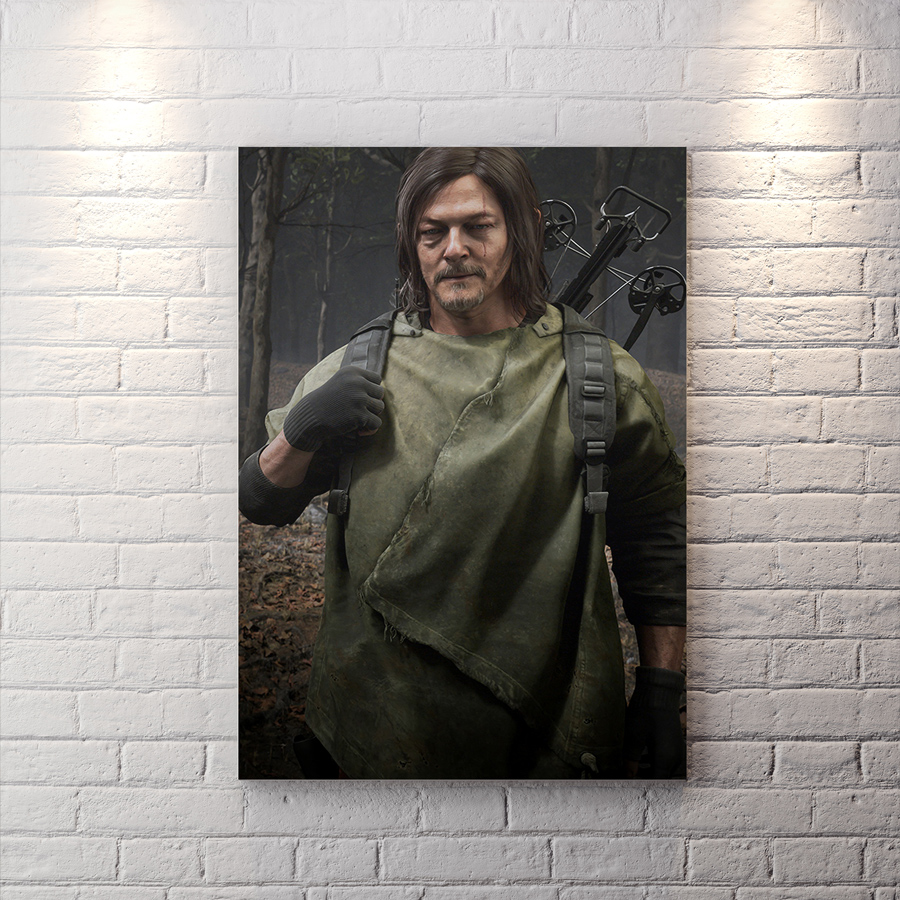تابلو اتاق گیمینگ طرح اسکین daryl dixon از فیلم مردگان متحرک