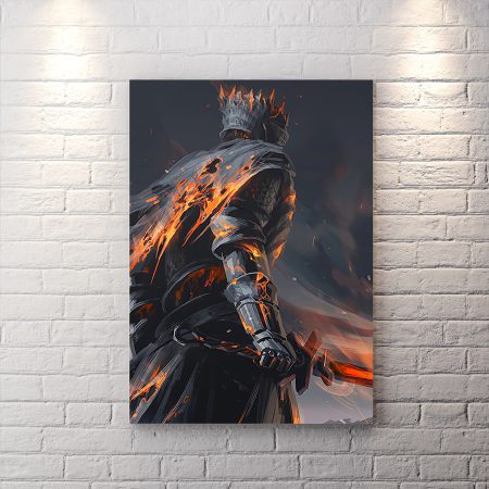 تابلو گیمینگ طرح فن آرت بازی Dark Souls 3 با تم تیره