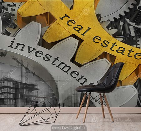 پوستر دیواری برای مشاور املاک طرح لاکچری