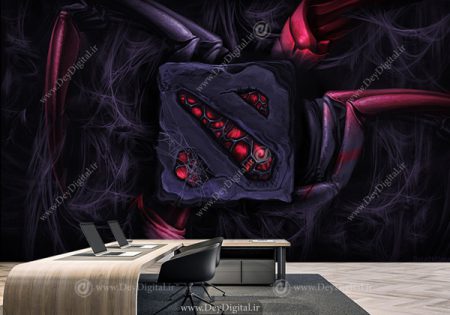 پوستر دیواری سه بعدی گیم نت طرح لوگو بازی دوتادو