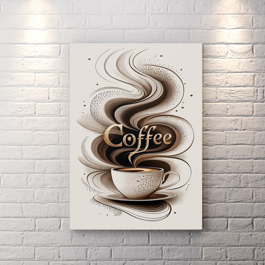 تابلو شاسی طرح فنجان قهوه