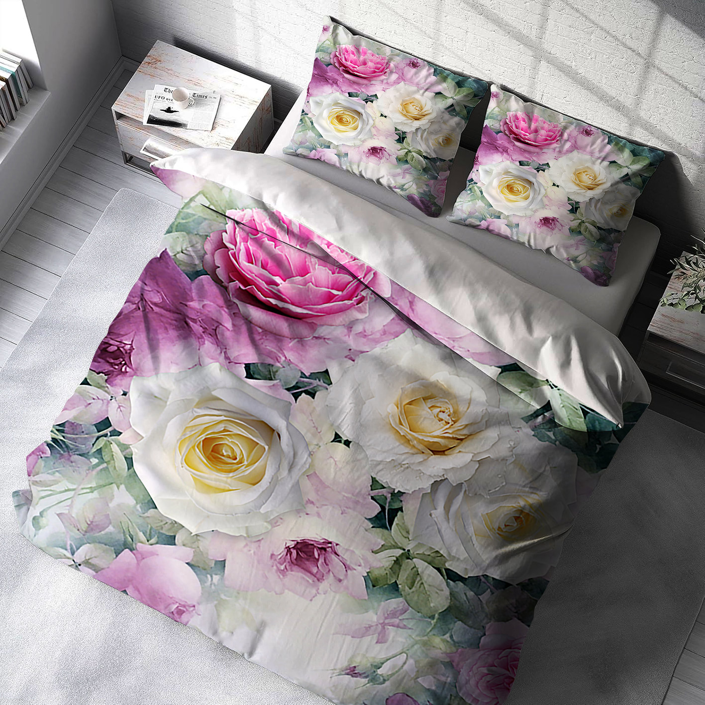 سرویس روتختی طرح گل سه بعدی