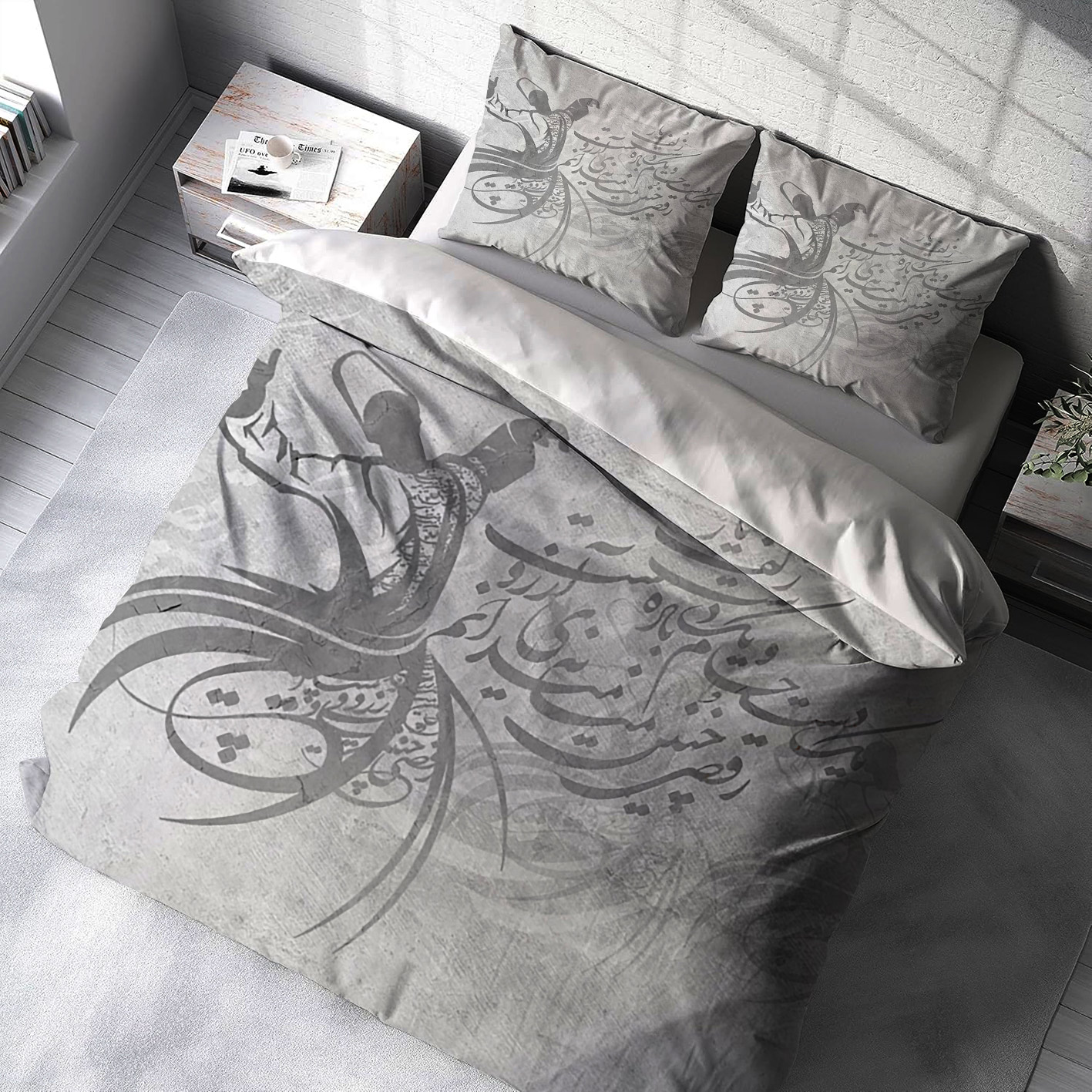 روتختی سه بعدی دونفره طرح رقص سماع