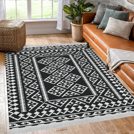 روفرشی با طرح هندسی و مدرن رنگ تیره