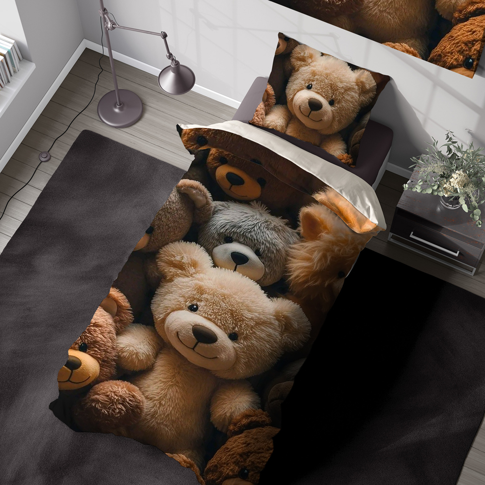 ست روتختی طرح خرس تدی قهوه ای