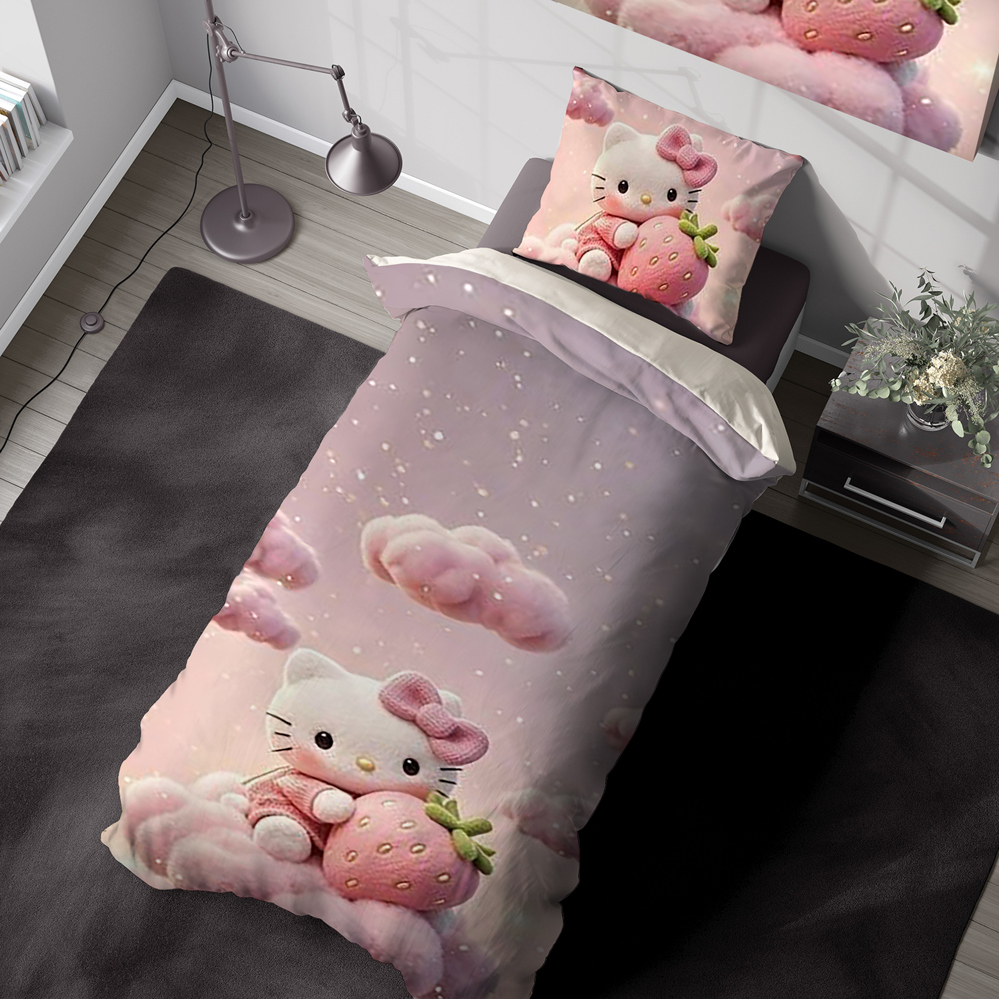 ست روتختی طرح کیتی صورتی