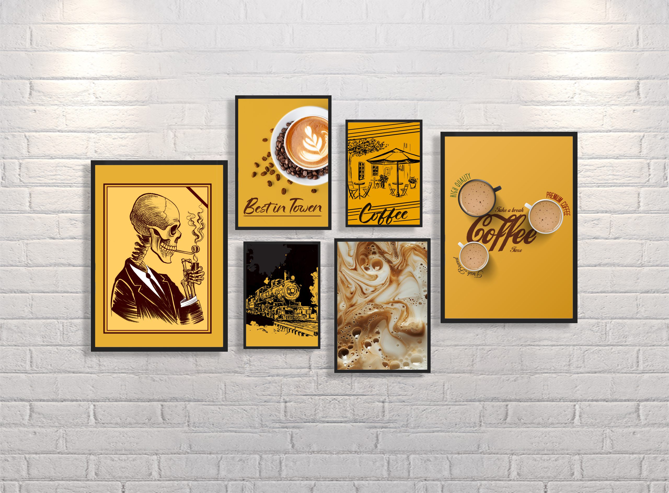 تابلو دکوارتیو طرح کافی شاپ