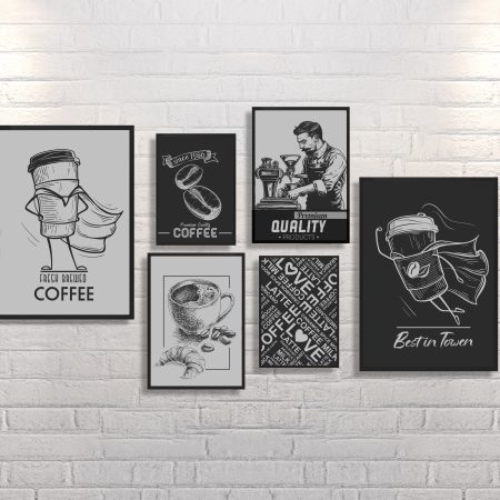 تابلو دکوراتیو چندتکه برای کافی شاپ