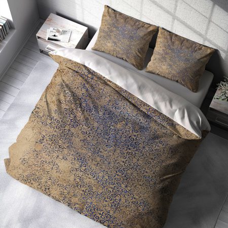 روتختی دونفره طرح پتینه قهوه ای