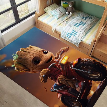 فرشینه چاپی طرح انیمیشنی گروت روی موتور