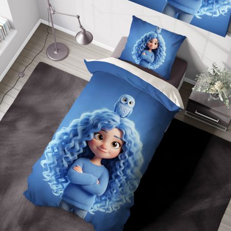 ست روتختی دخترانه فانتزی با زمینه آبی