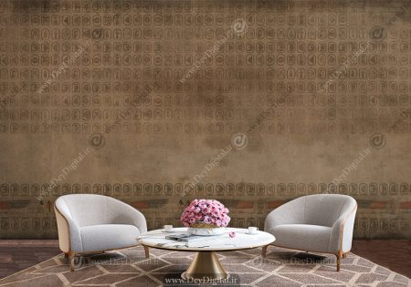 پوستر دیواری پتینه با نماد های مصر باستان