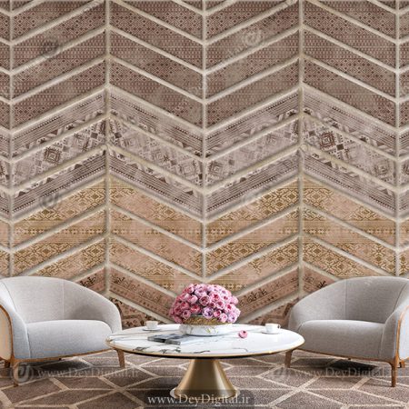 پوستر دیواری سه بعدی طرح کاشی سنتی