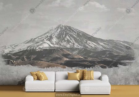 پوستر دیواری سه بعدی طرح کوه دماوند