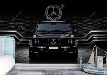 پوستر دیواری اتاق پسرانه طرح مرسدس بنز