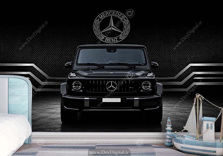 پوستر دیواری اتاق پسرانه طرح مرسدس بنز