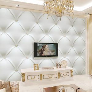 کاغذ دیواری سه بعدی طرح لوزی ساده
