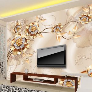 پوستر دیواری گل های نگینی