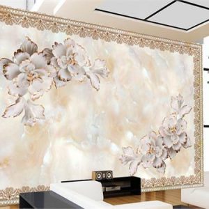 کاغذ دیواری سه بعدی طرح زیبای گرانیتی قرینه