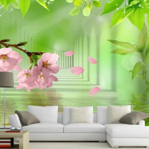 پوستر دیواری تونل سه بعدی سرسبز