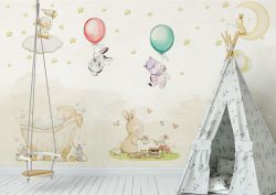 پوستر دیواری طرح کودکانه خرگوش ها