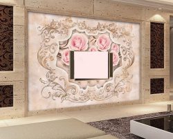 پوستر دیواری گل های رز با کادربندی